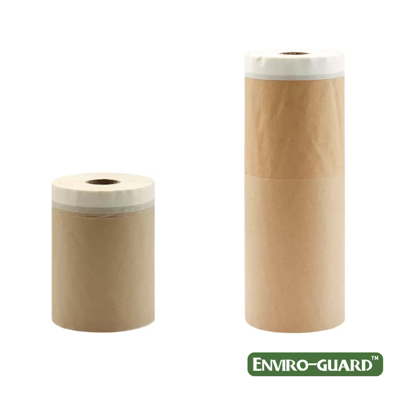 Rollingdog ENVIRO-GUARD™ PRE-TAPED MASKING PAPER Ready To Ship