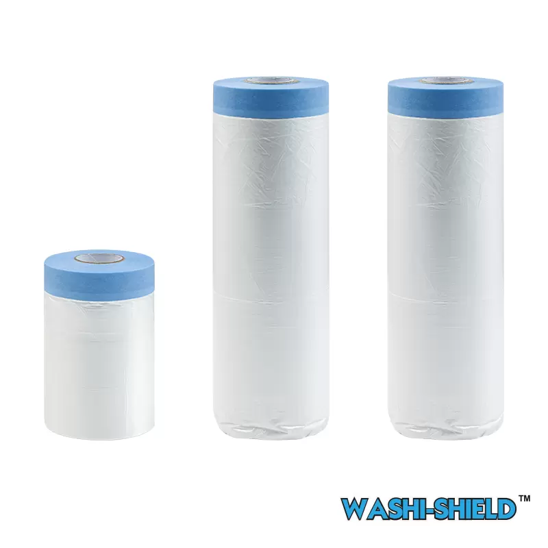 Rollingdog Brand OwnerWASHI-SHIELD™ High Tack Adhesive PRE-Taped Masking Film